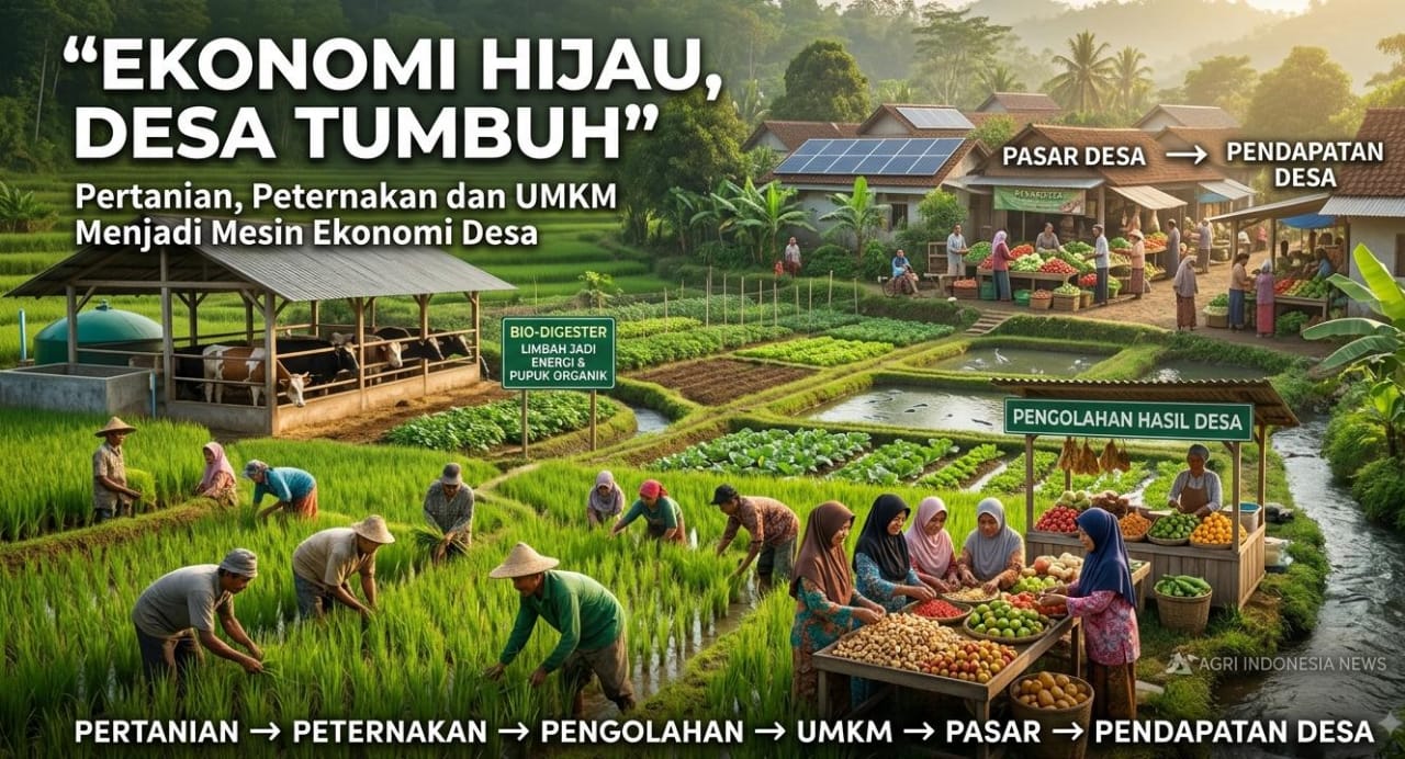 Desa Tumbuh dari Potensinya Sendiri: Pertanian, Peternakan, dan UMKM dalam Ekonomi Hijau